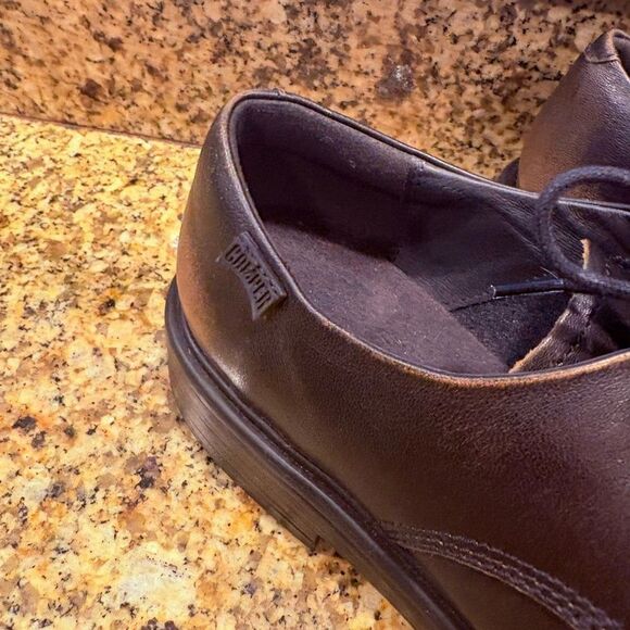 Camper Men\'s Dean Dress Casual Derby Shoes Size 42 US 9 Black Brown Leather VGUC main image 6